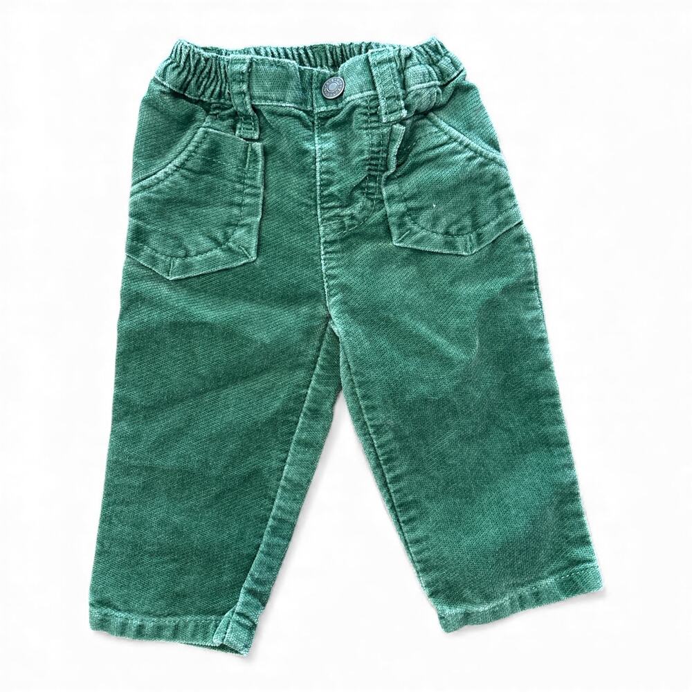 Green Corduroy Baby Boy 3-6m Christmas Pants